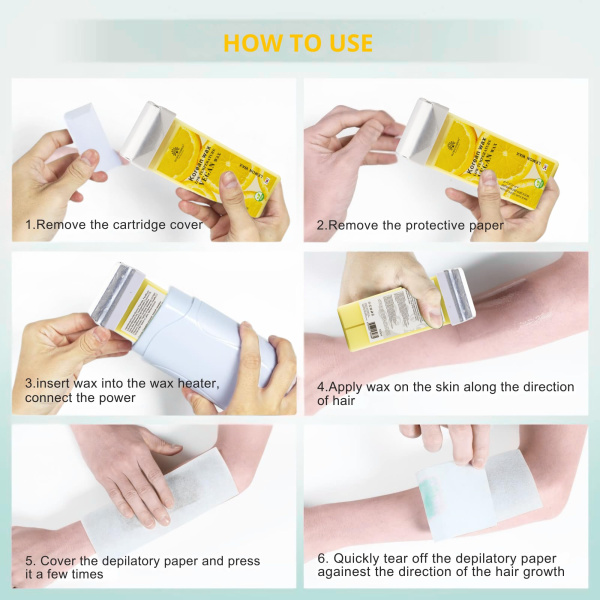 Roll-On Wax Cartridge 100ml – Hair Removal | Lemon Roll On Wax Cartridge Hair Removal | شمع رول
Roll-On Wax Cartridge 100ml – Hair Removal | Lemon Paraffin Wax Skin Treatment | شمع بارافين