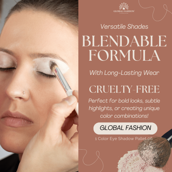 Global Fashion single eyeshadow preview matte shimmer finish ظلال عيون