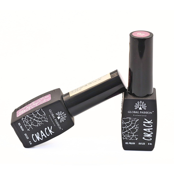 Gel polish "CRACK" – crackle/craquelure effect, 8 ml, No. 02 | طلاء جل "CRACK" بتأثير التشقق (كراكيلور) 8 مل رقم 02
