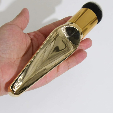 Rose Gold Foundation, Concealer, Powder, Blush and Eyeshadow Brush Close Up - High Density Synthetic Vegan Bristles | فرش مكياج احترافية شعيرات ناعمة