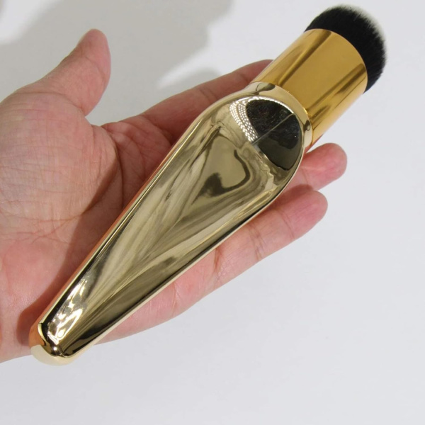 GLOBAL FASHION Rose Gold Professional Makeup Brush with Ultra Soft Vegan Bristles for Foundation, Concealer, Powder and Blush | فرشاة مكياج روز جولد احترافية