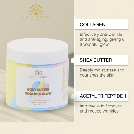Body Butter Close Up - Ultra Hydrating Shea Butter Collagen Body Cream | زبدة الجسم صورة مقربة