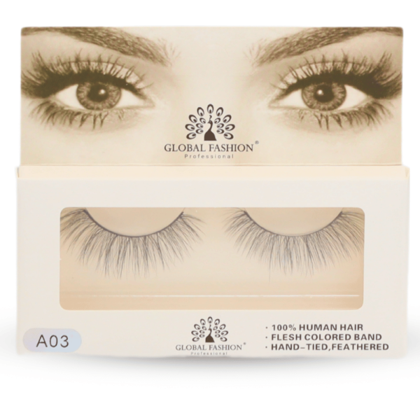 2 pcs wispy mink false eyelashes cat eye fox eye رموش صناعية طبيعية