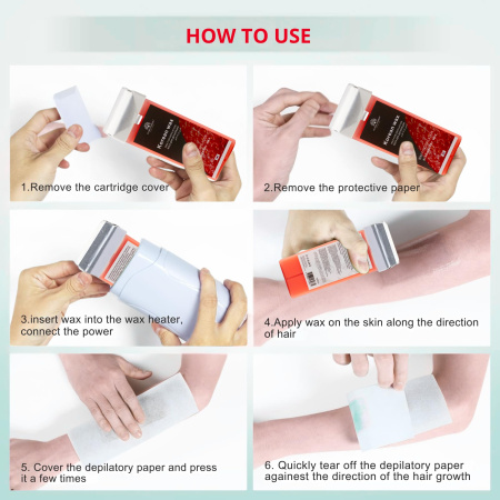 Roll-On Wax Cartridge 100ml – Hair Removal | Strawberry Wax Cartridge Close View Hair Removal | شمع رول
Roll-On Wax Cartridge 100ml – Hair Removal | Strawberry Paraffin Wax Detailed View Skin Care | شمع بارافين