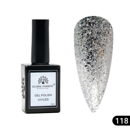 Gel polish Global Fashion, Gel polish 15 ml, 118