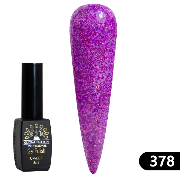 Gel polish BLACK ELITE 378, Global Fashion 8 ml