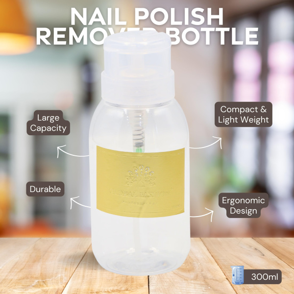 Global Fashion Pump Dispenser Bottle – Lockable | 300ml Pump Dispenser Bottle Nail Liquid Container | زجاجة مضخة
Global Fashion Pump Dispenser Bottle – Lockable | 300ml Push Down Bottle Leak Proof Design | عبوة موزع سوائل