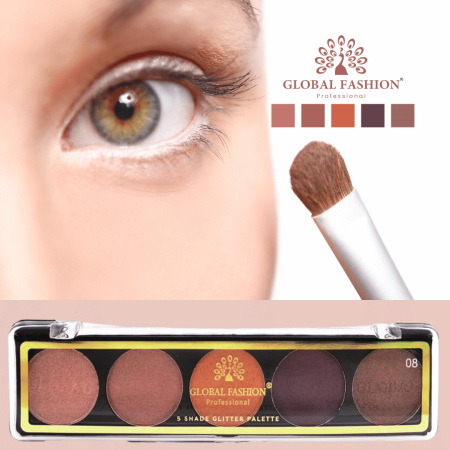 Global Fashion eyeshadow palette close up high pigment texture ظلال عيون لقطة مقربة
