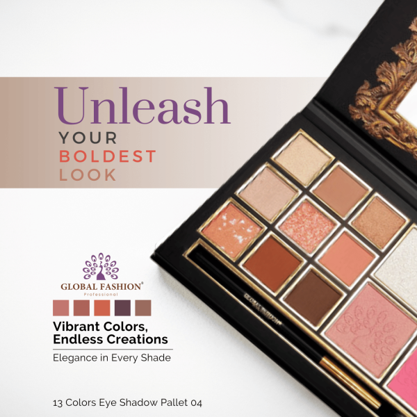 Global Fashion eyeshadow palette preview matte shimmer finish باليت ظلال عيون
