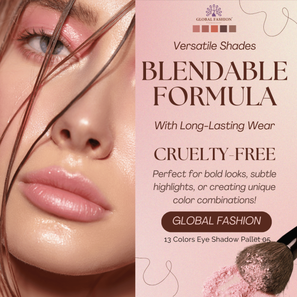 Global Fashion eyeshadow palette preview matte shimmer finish باليت ظلال عيون
