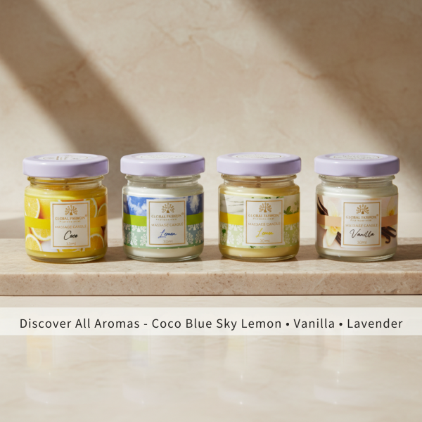 Global Fashion 30 ml Massage Candle – 21 Aromatherapy Scents