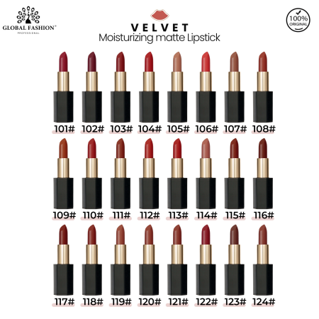 Velvet Moisturizing Matte Lipstick – Smudge-Proof (Shade 116, 3.5g) professional lipstick high pigmentation moisturizing matte finish احمر شفاه احترافي تغطية عالية مرطب