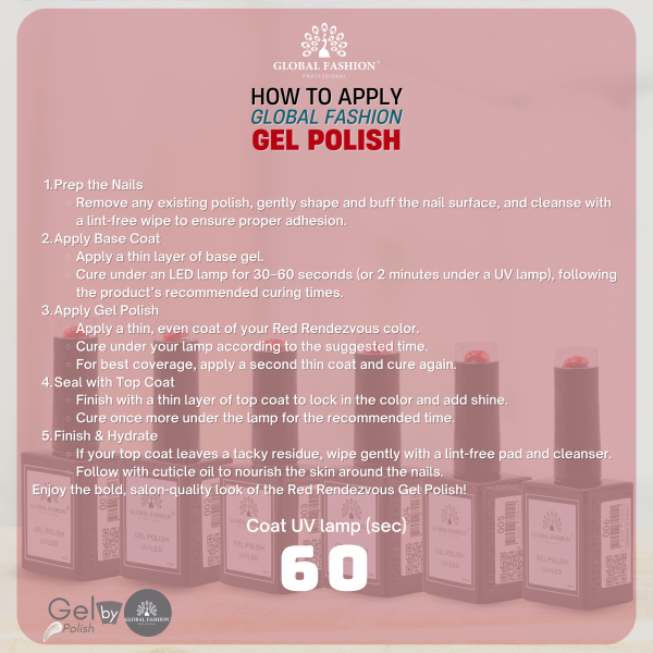 Red Mull Gel Nail Polish 15ml UV LED | 20-Red Mull 1p