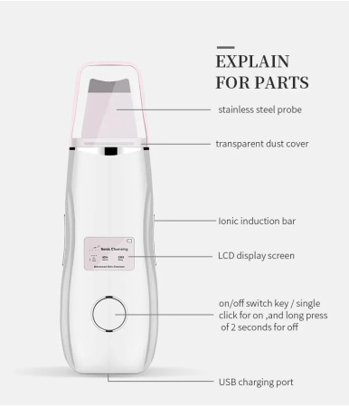 Global Fashion Ultrasonic Skin Cleaner – Deep Cleansing | C-107 Ultrasonic Skin Cleaner Close View Facial Device | جهاز تنظيف البشرة
Global Fashion Ultrasonic Skin Cleaner – Deep Cleansing | C-107 Face Scrubber Detailed View Deep Cleansing | جهاز تقشير البشرة