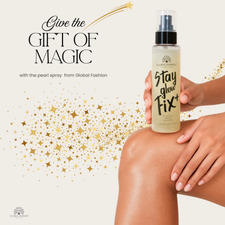 Shimmer mist glow spray close up light veil radiance بخاخ جلو ولمعان لقطة مقربة