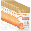 Korean Orange Collagen Facial Sheet Mask Pack of 10 Sheet Mask Close Up - Hydrating Collagen Facial Treatment | ماسك الوجه صورة مقربة