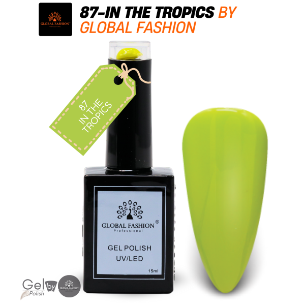 Pastel Petals Nail Polish 15ml UV LED | 87-In the Tropics 1p Pastel Gel Nail Polish Bottle 15ml - UV LED Soak Off Nail Color UAE GCC | طلاء أظافر جل باستيل