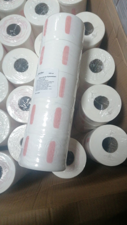Pack of paper collars with velcro, 5 rolls of 100 pcs., pink