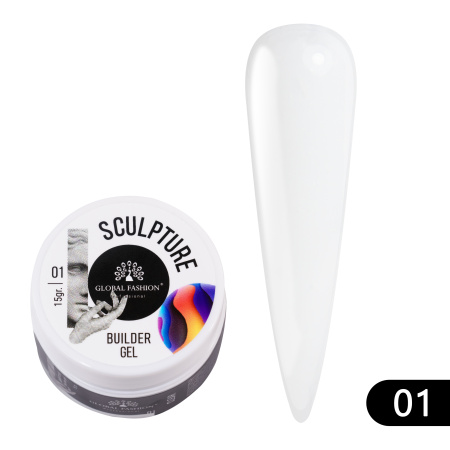 Sculptural gel "SCULPTURE BUILDER GEL" 15 gr, CLEAR №01