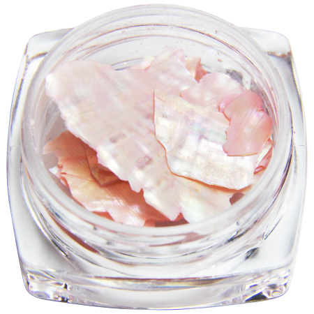 Nail decor, small shells, light pink, 1 pc