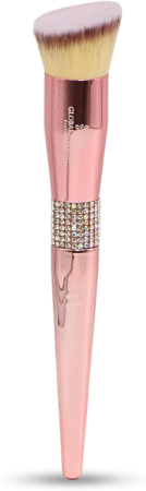 Rose Gold Foundation, Concealer, Powder, Blush and Eyeshadow Brush Close Up - High Density Synthetic Vegan Bristles | فرش مكياج احترافية شعيرات ناعمة