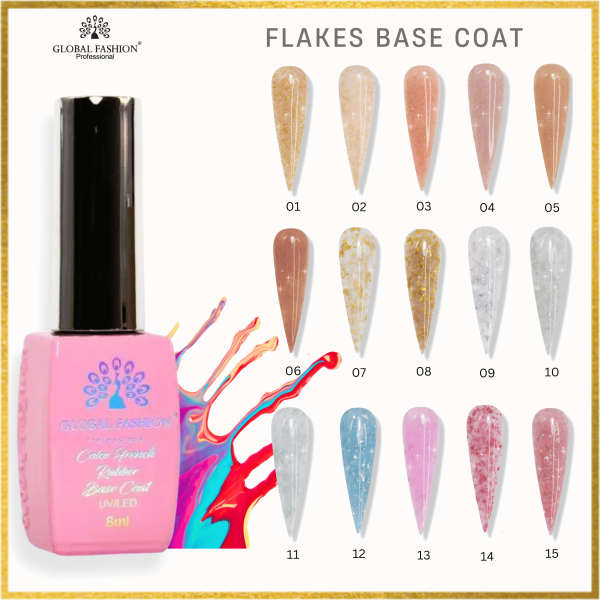 Chrome Flake Nail Base 8ml – Semi-Transparent Foil | Preview
قاعدة أظافر كروم فليك 8 مل – تأثير رقائق شفاف | عرض مسبق
