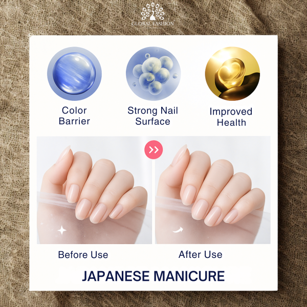 Japanese Manicure Kit Nail Care Buffing Set Japanese Manicure Kit - Nail Buffing Wax Powder Treatment Set UAE GCC | أدوات المانيكير