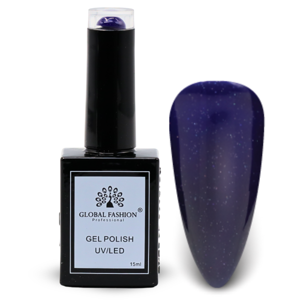 Glitter & Glimmer Nail Polish 15ml UV LED | 135-Tetsu-Kon Blue Shimmer 1p Glitter Shimmer Gel Nail Polish Bottle 15ml - UV LED Soak Off Nail Color UAE GCC | طلاء أظافر جل