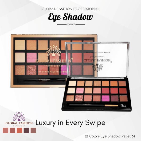 Global Fashion eyeshadow palette preview matte shimmer finish باليت ظلال عيون
