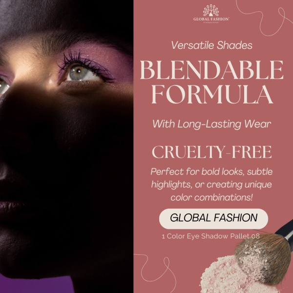 Global Fashion single eyeshadow preview matte shimmer finish ظلال عيون
