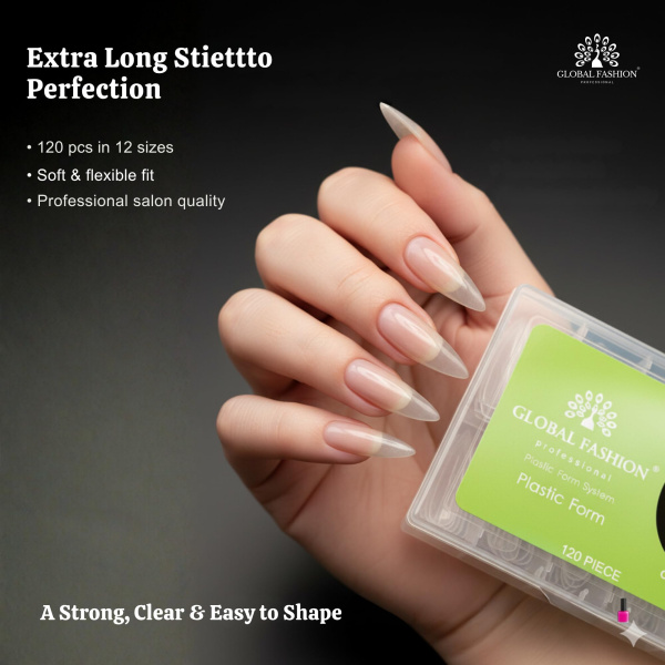 Dual Nail Forms 120pcs – Clear Extension Forms | Almond  Nail Extension Tips Gel Forms Kit | اطراف اظافر
Dual Nail Forms 120pcs – Clear Extension Forms | Almond  Dual Nail Forms Reusable Extensions | اظافر صناعية