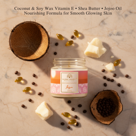 Global Fashion Massage Candle – 30 ml Aromatherapy Spa Candle in 21 Scents