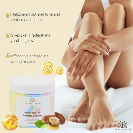 Body Butter Close Up - Ultra Hydrating Shea Butter Collagen Body Cream | زبدة الجسم صورة مقربة