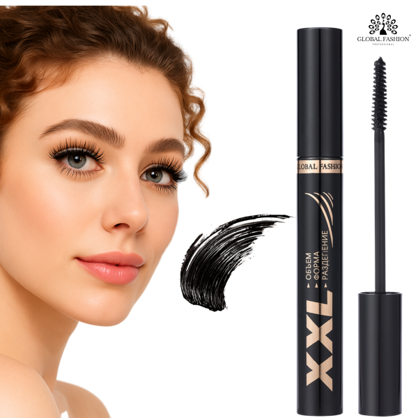 XXL black waterproof mascara volume length curl lashes ماسكارا سوداء مقاومة للماء