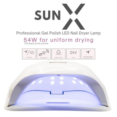 SUN X Professional UV LED Nail Lamp 54W – Fast Curing Gel Nail Dryer
