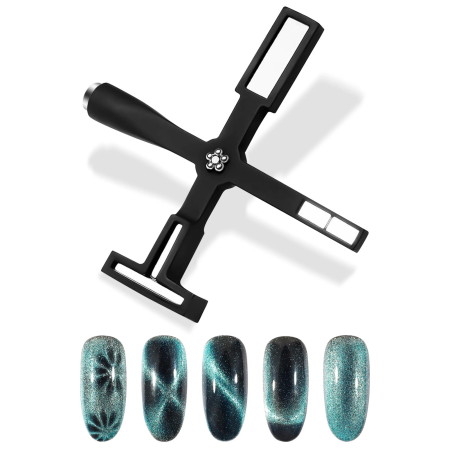 Global Fashion 5 in 1 Multifunctional Nail Magnet Black – Professional Cat Eye Nail Tool
