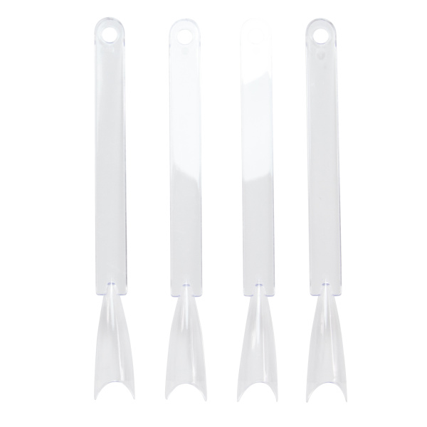 Paint Palette on a Ring, Arched Stiletto Shape, Transparent, 50 pcs