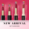 Global Fashion matte lipstick close up high pigment moisturizing finish احمر شفاه مطفي مرطب لقطة مقربة