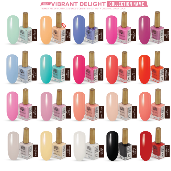 Classic Nail Polish 15ml – Vibrant Delight Set 2 | Global Fashion | Preview
طلاء أظافر كلاسيك 15 مل – مجموعة البهجة الزاهية 2 | جلوبال فاشن | عرض مسبق
