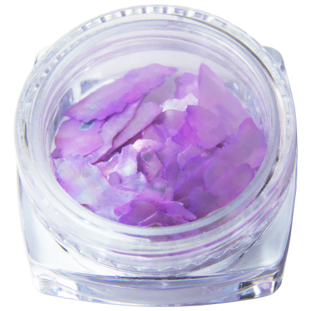 Nail decor, small shells, lilac color, 1 pc