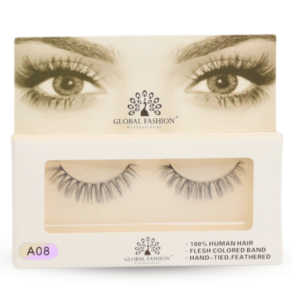 2 pcs wispy mink false eyelashes cat eye fox eye رموش صناعية طبيعية
