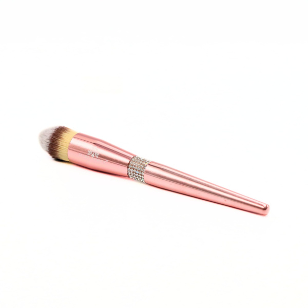 GLOBAL FASHION Rose Gold Professional Makeup Brush with Ultra Soft Vegan Bristles for Foundation, Concealer, Powder and Blush | فرشاة مكياج روز جولد احترافية