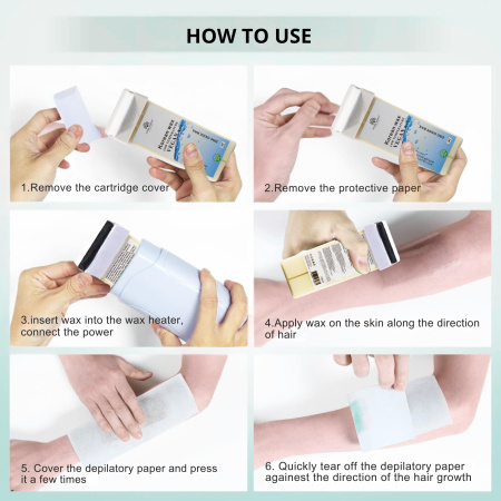 Roll-On Wax Cartridge 100ml – Hair Removal | Zinc Oxide  Wax Cartridge Close View Hair Removal | شمع رول
Roll-On Wax Cartridge 100ml – Hair Removal | Zinc Oxide  Paraffin Wax Detailed View Skin Care | شمع بارافين