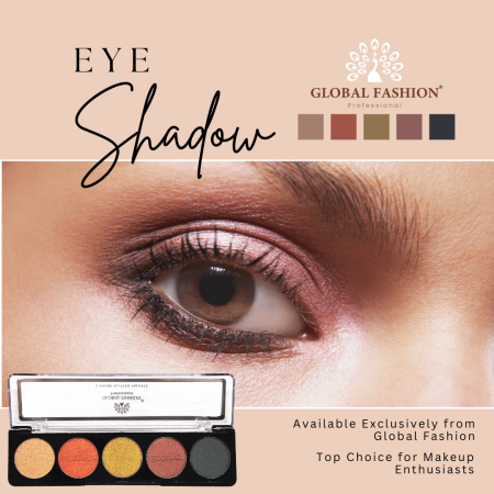 Global Fashion eyeshadow palette close up high pigment texture ظلال عيون لقطة مقربة
