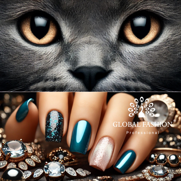 Global Fashion Cat Eye 3D Gel Polish Snow White Collection - 232 Magnetic Shades
