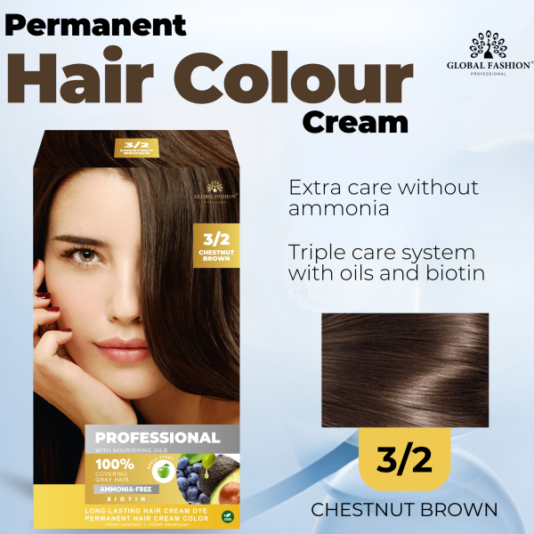 Hair color cream preview vibrant shade grey coverage صبغة شعر