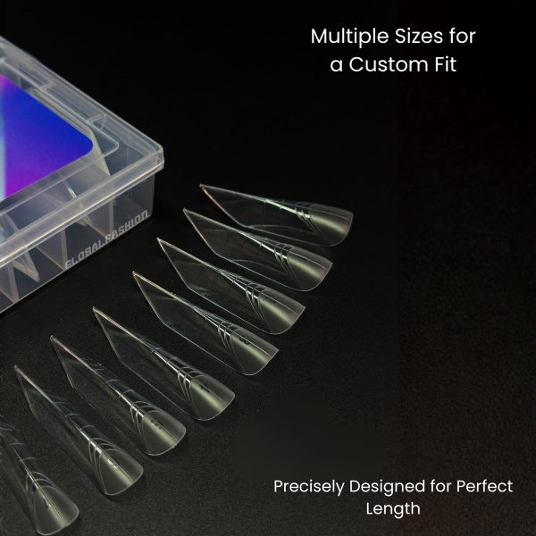 Nail Extension Tips 120pcs – Clear Dual Forms | Stiletto Nail Extension Tips Gel Forms Kit | اطراف اظافر
Nail Extension Tips 120pcs – Clear Dual Forms | Stiletto Dual Nail Forms Reusable Extensions | اظافر صناعية