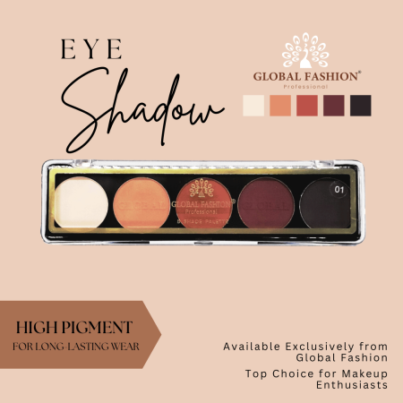 Global Fashion eyeshadow palette close up high pigment texture ظلال عيون لقطة مقربة
