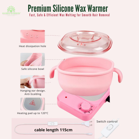 Electric Wax Warmer for Hair Removal Fast Heating | Black Wax Heater Close Up - Hair Removal Machine Detail UAE GCC | جهاز شمع صورة مقربة