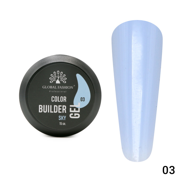 Color Builder Gel - Nail Modeling Gel 15g  | 03 - Sky